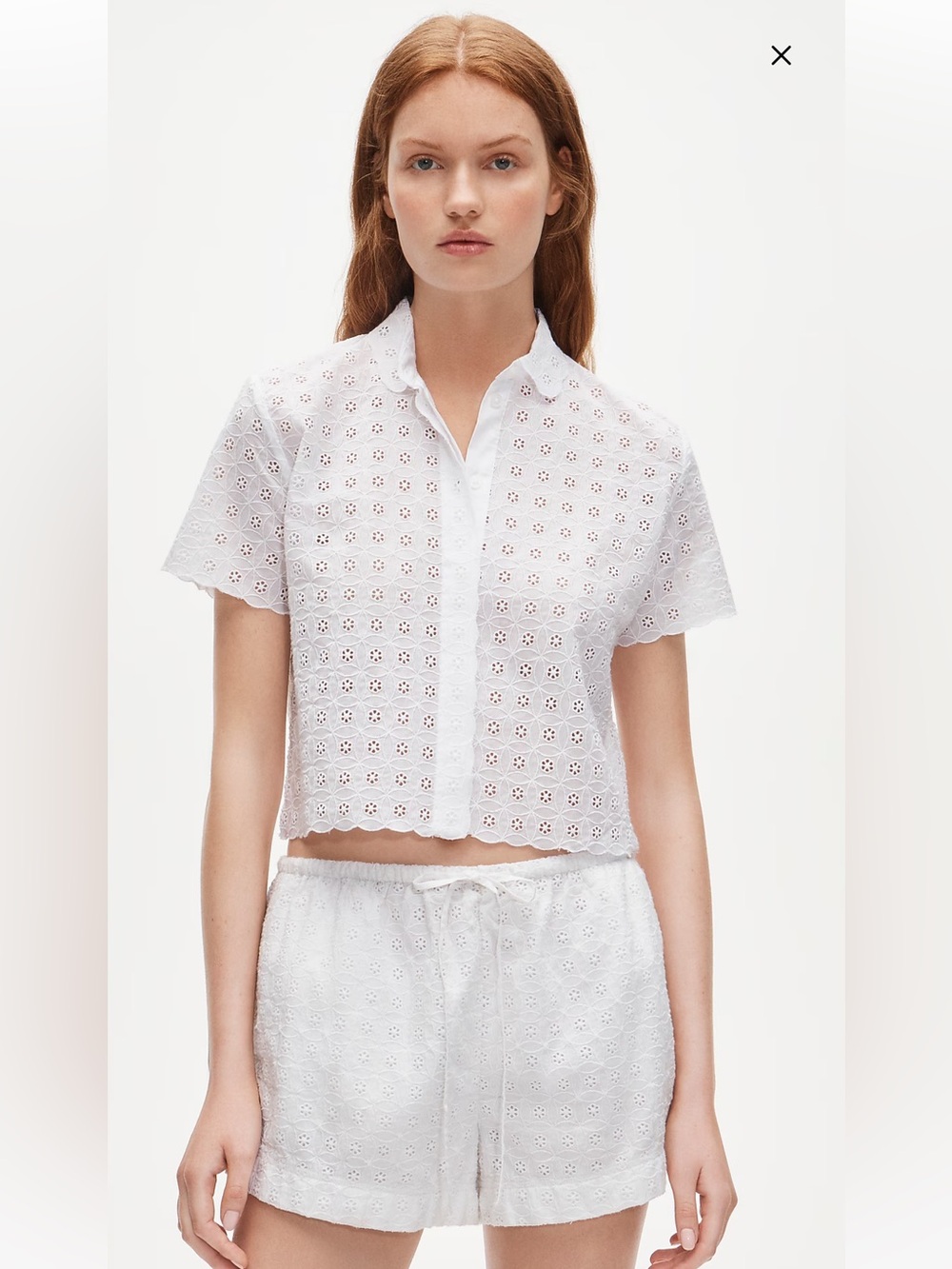 NWT🌷J. Crew Gamine White Button-Up Shirt in Eyelet